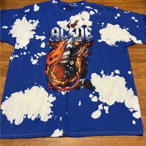 Ac Dc T-shirt Size 2XL men’s or women’s unisex blue and white